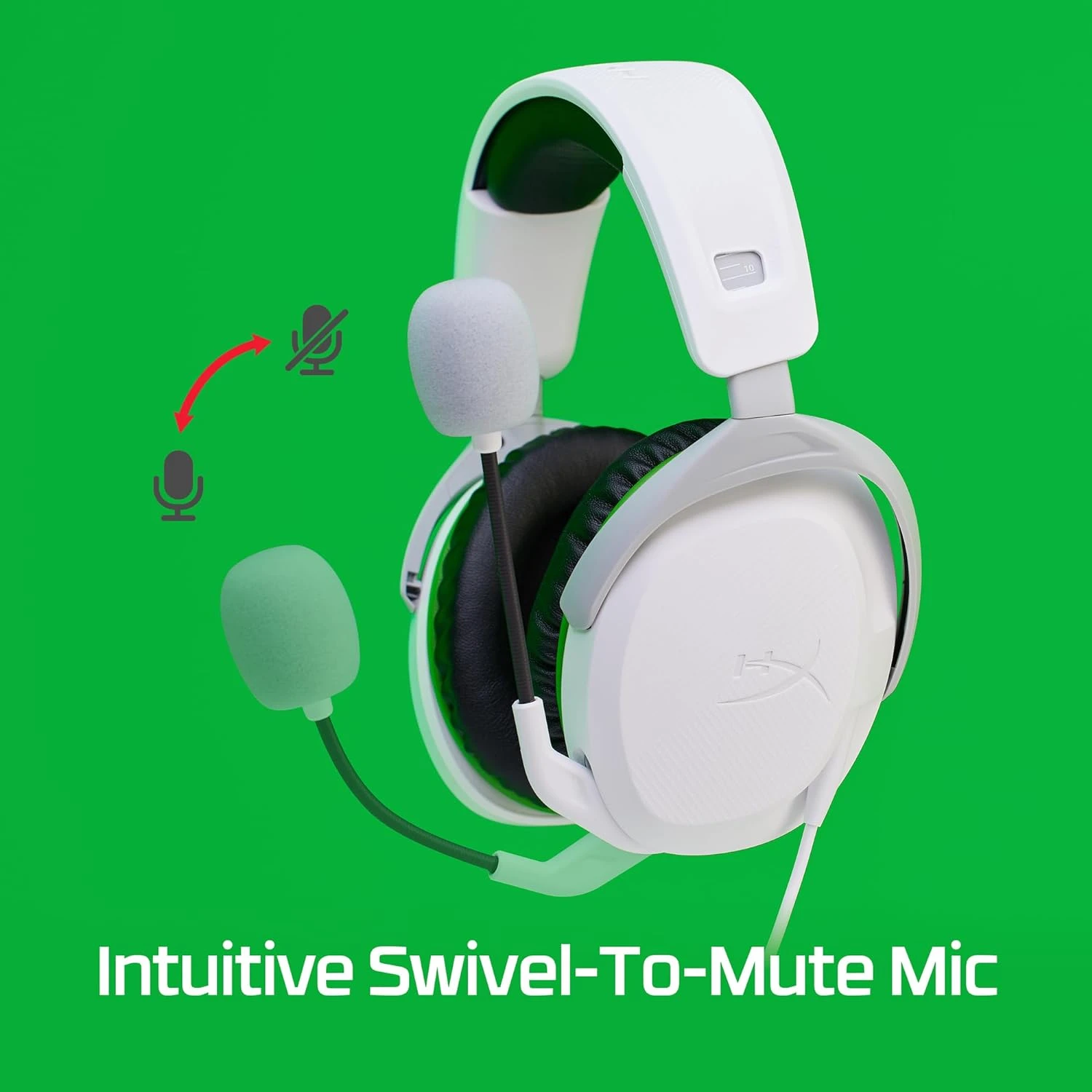 Гарнітура HyperX Cloud Stinger 2 Xbox, mini-jack, біло-зелений - 7