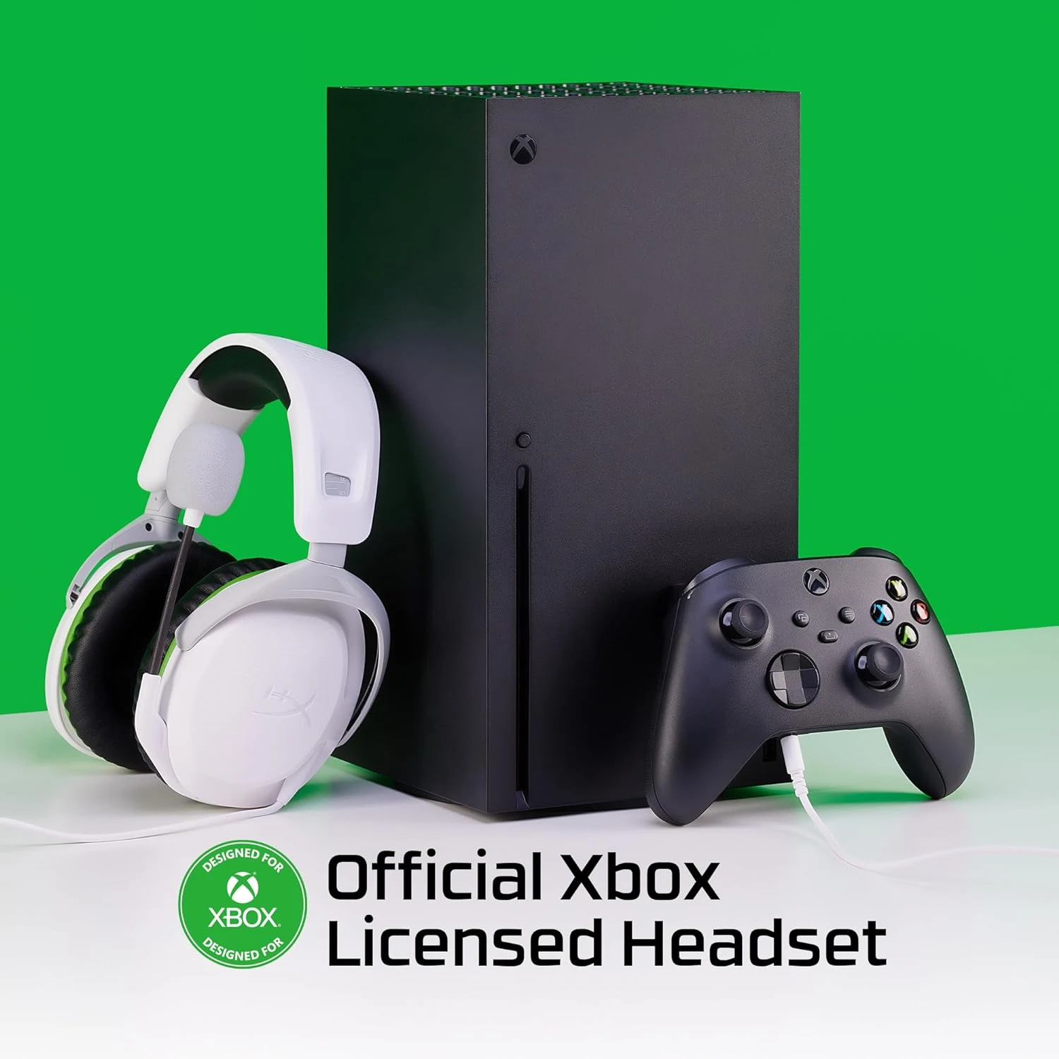Гарнітура HyperX Cloud Stinger 2 Xbox, mini-jack, біло-зелений - 2