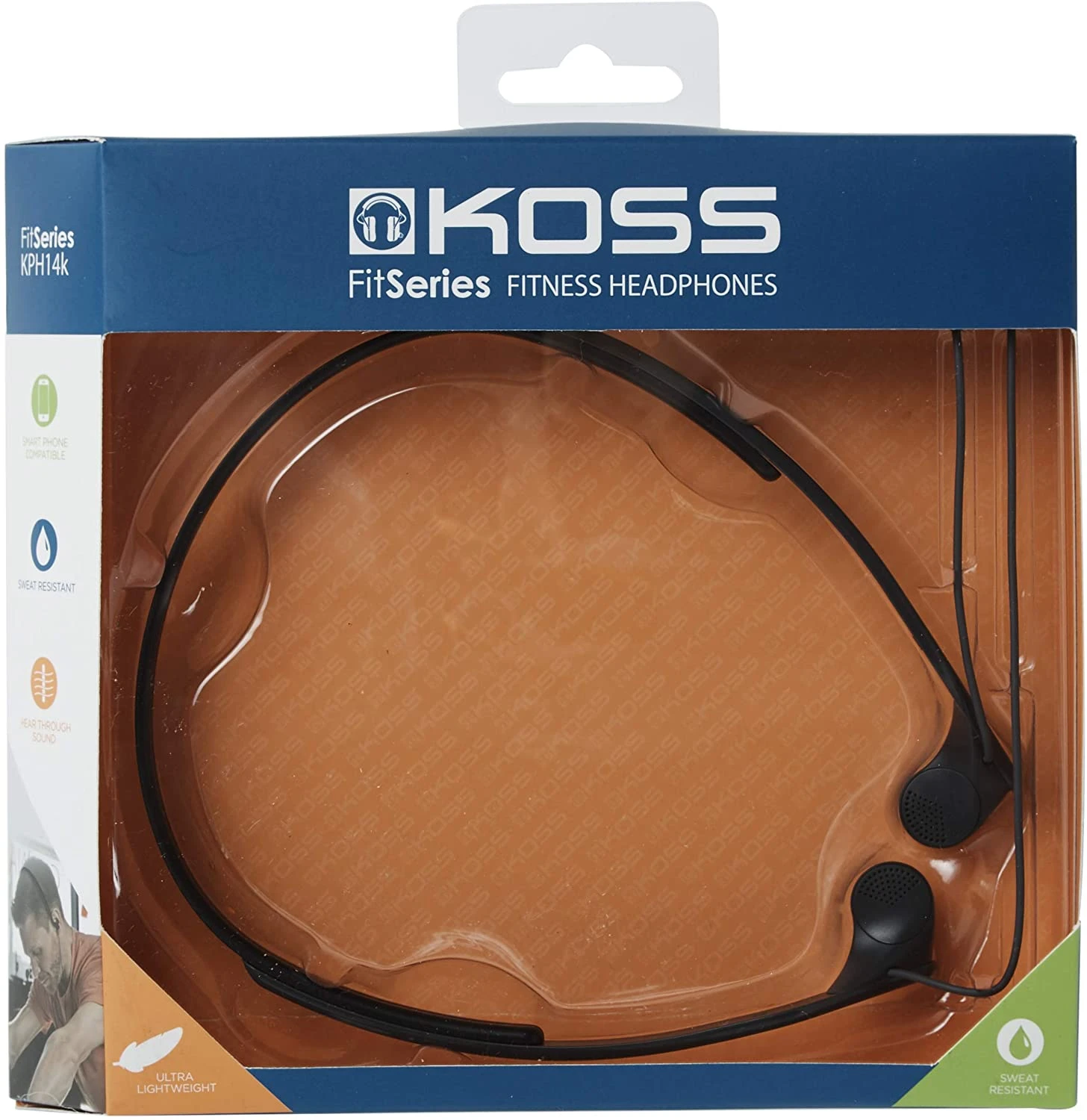 Навушники In-Ear Koss KPH14K Fitness, 3,5 mini-jack, Чорний - 7