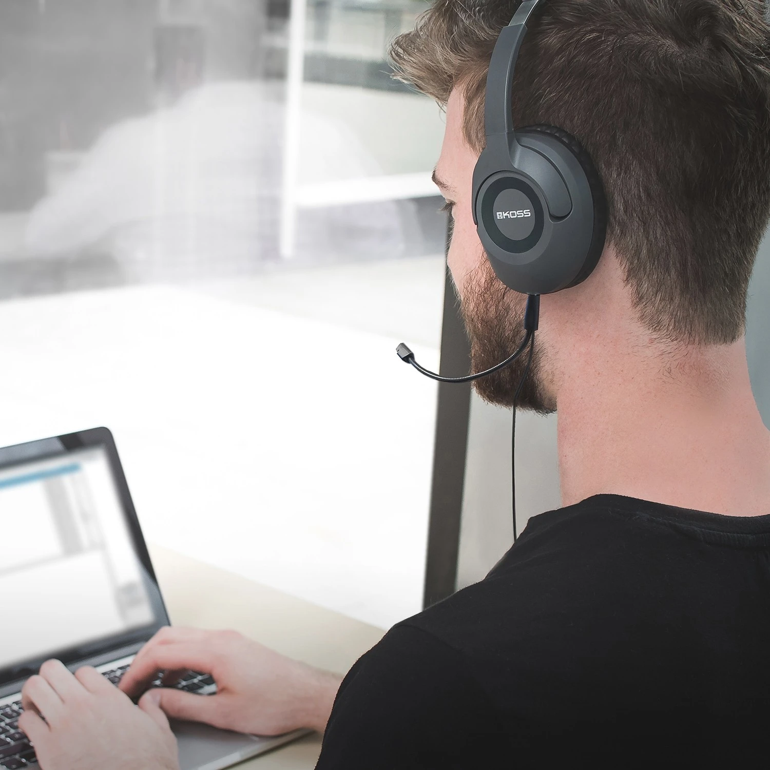 Гарнітура комп'ютерна стерео Over-Ear Koss SB42, USB, Uni Mic, 2,4м, сірий - 2