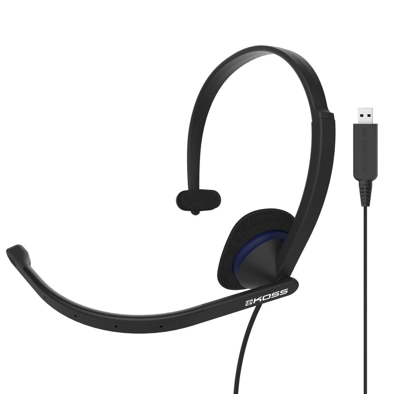 Гарнітура комп'ютерна моно On-Ear Koss CS195, USB, Uni Mic, 2,4м, Чорний