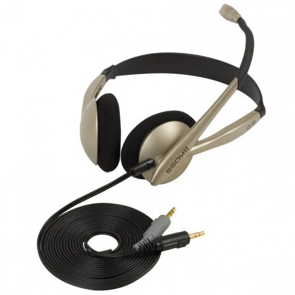 Гарнітура комп'ютерна стерео On-Ear Koss CS100, 2x3,5мм, Uni Mic, 2,4м, Кремовий - 5