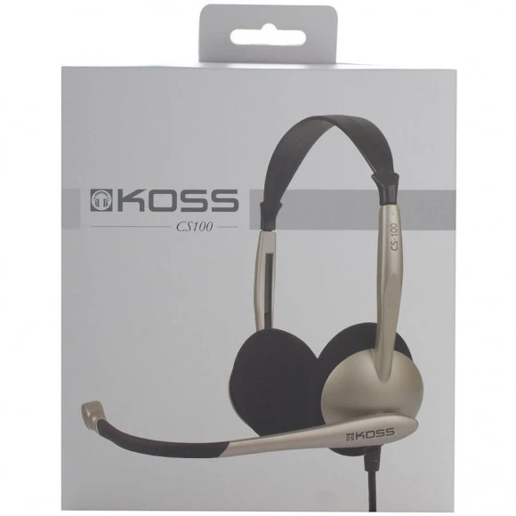 Гарнітура комп'ютерна стерео On-Ear Koss CS100, 2x3,5мм, Uni Mic, 2,4м, Кремовий - 8