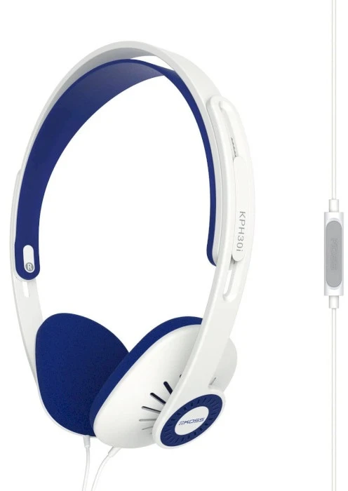 Навушники On-Ear Koss KPH30iW, 3,5 mini-jack, 1,2м, Білий