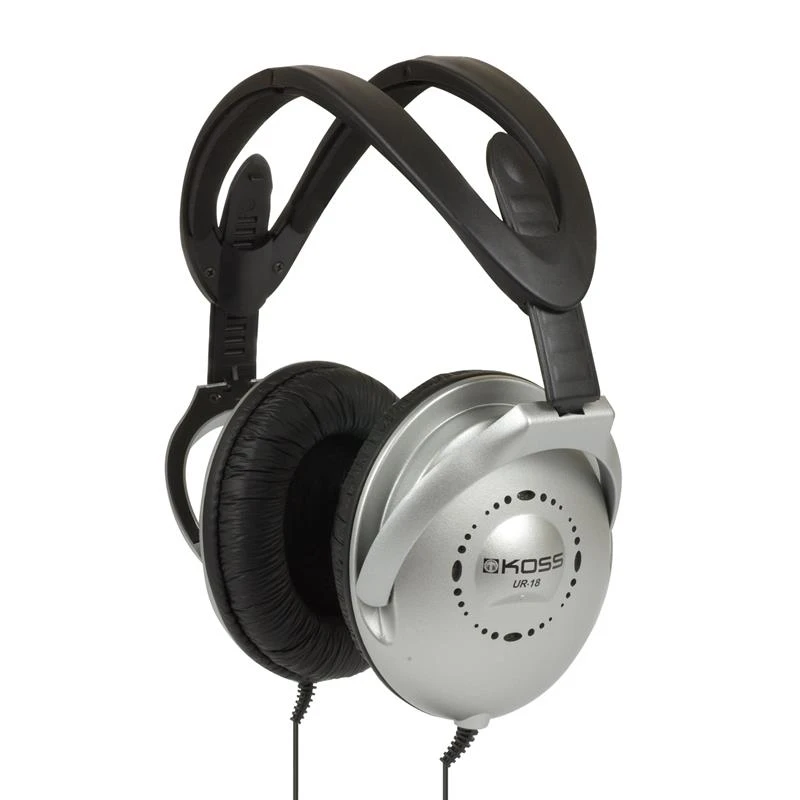 Навушники Over-Ear Koss UR18, 3,5 mini-jack, 2,4м, Сірий