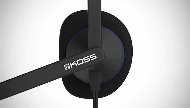 Гарнітура комп'ютерна стерео On-Ear Koss CS200i, 3,5мм, Uni Mic, 2,4м, Чорний - 3
