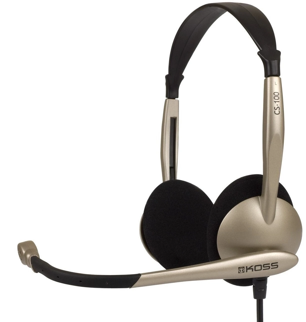 Гарнітура комп'ютерна стерео On-Ear Koss CS100i, 3,5мм, Uni Mic, 2,4м, кремовий