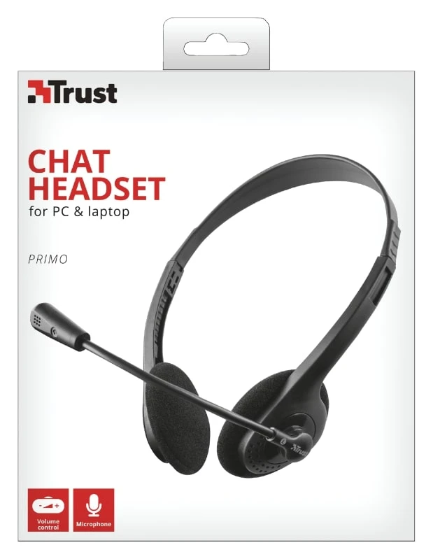 Гарнітура для ПК Trust Primo Chat, 3,5мм, чорний - 8