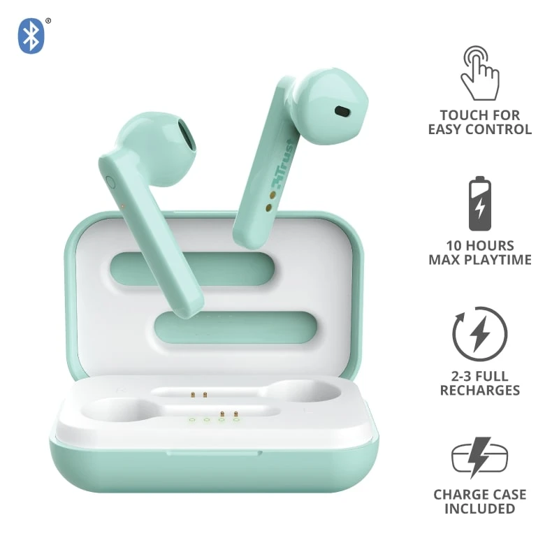 Навушники Trust Primo Touch True Wireless Mic Mint - 10