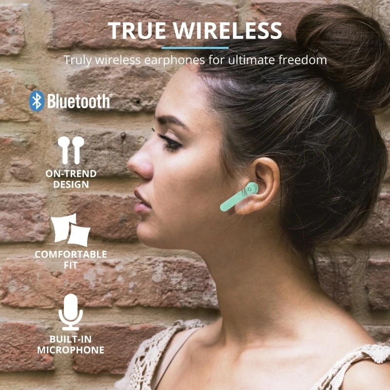 Навушники Trust Primo Touch True Wireless Mic Mint - 9