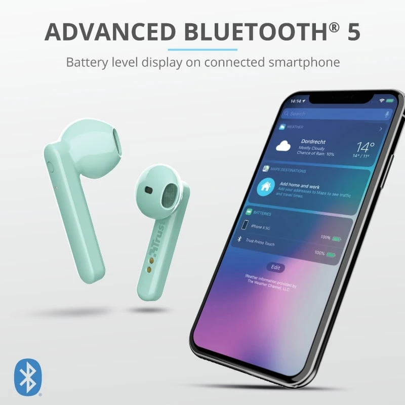 Навушники Trust Primo Touch True Wireless Mic Mint - 14