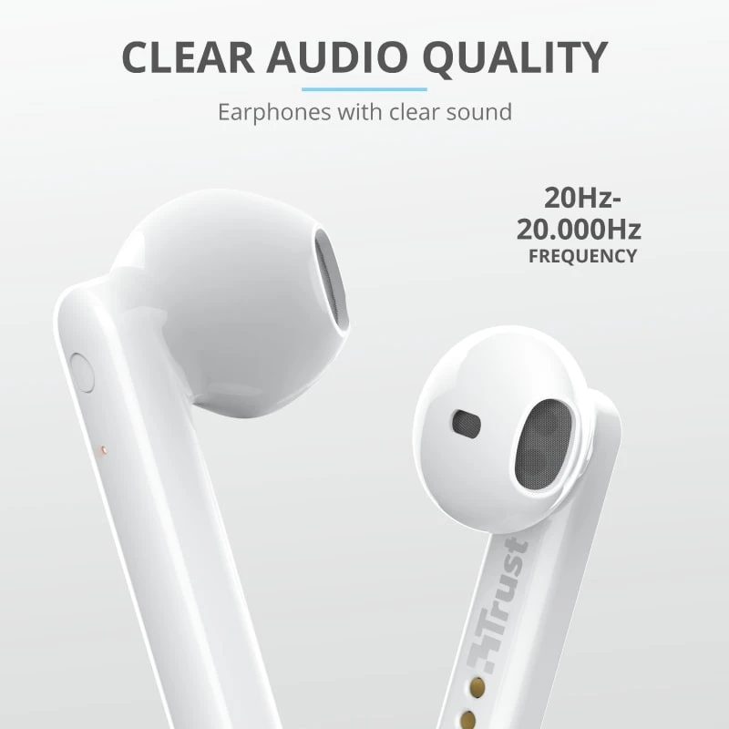 Навушники Trust Primo Touch True Wireless Mic White - 10