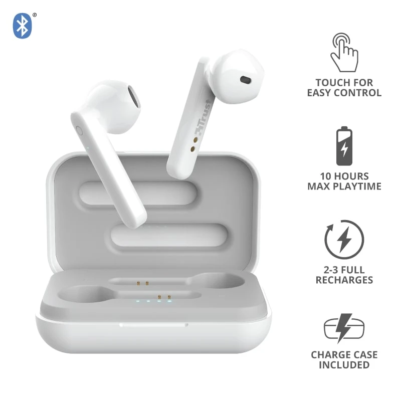 Навушники Trust Primo Touch True Wireless Mic White - 14