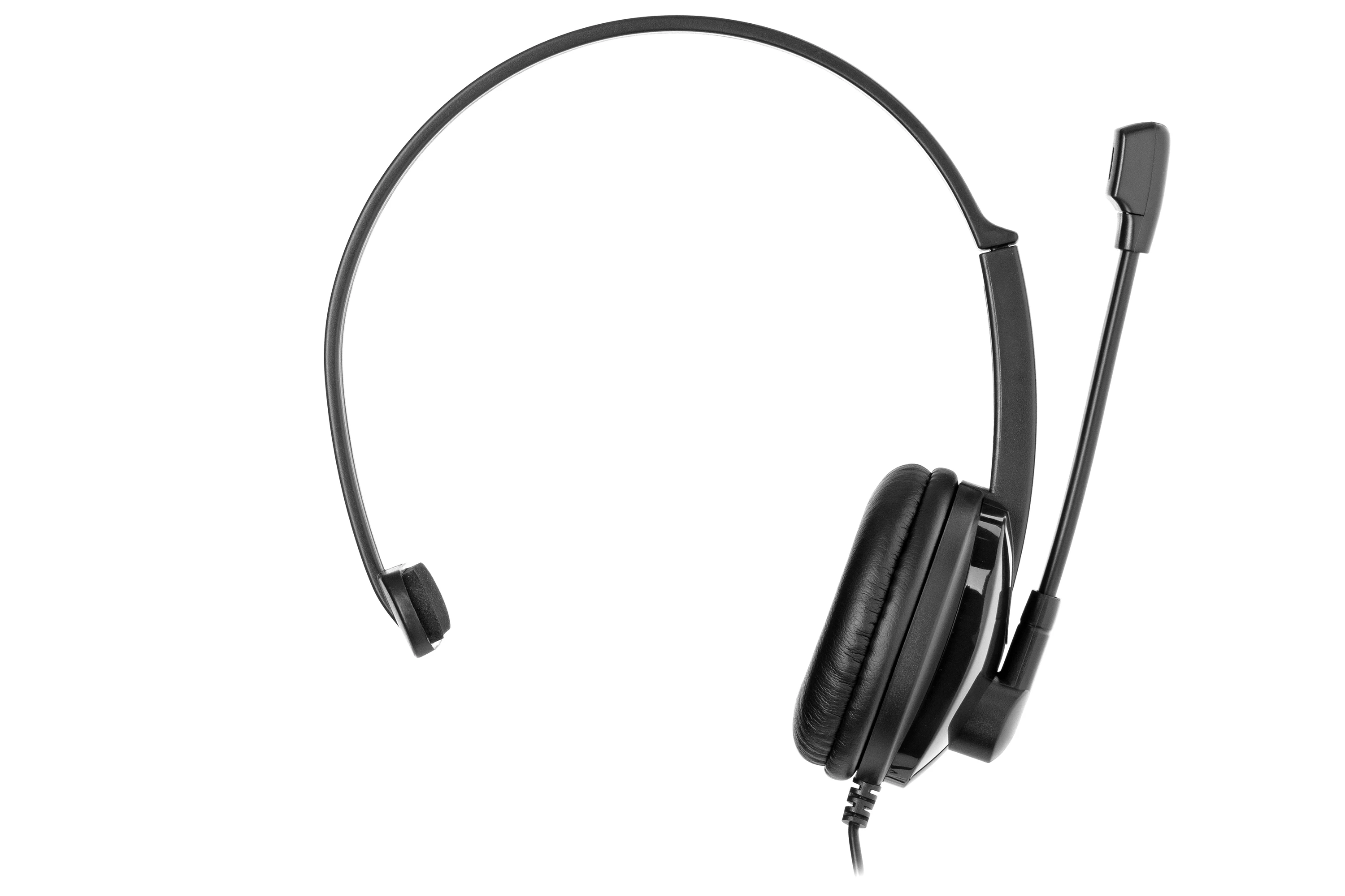 Гарнітура ПК моно On-ear 2E CH12 mini-jack, omni-mic, 1,2м, чорний - 3