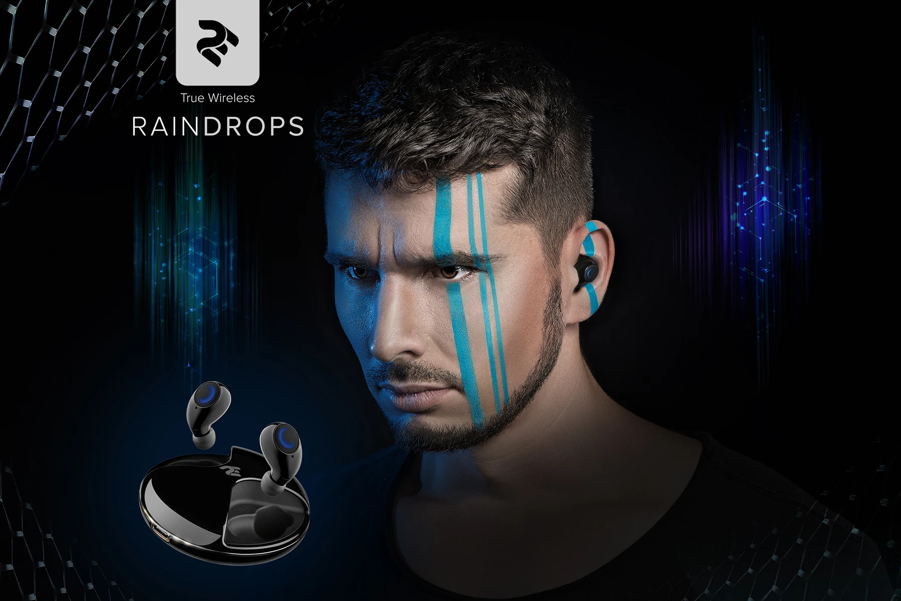 Навушники 2E RainDrops True Wireless Waterproof Mic Black - 6