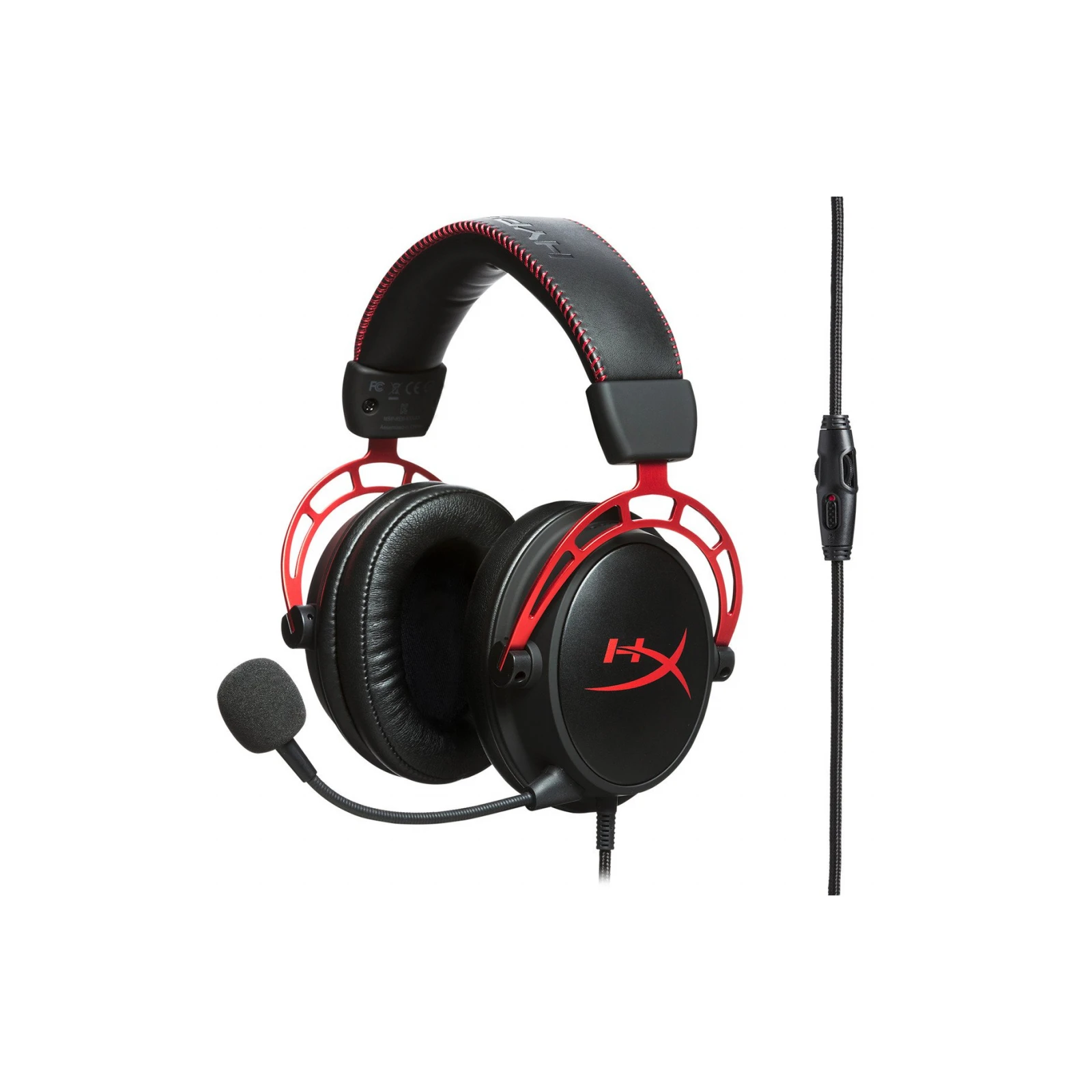 Гарнітура ігрова HyperX Cloud Alpha, mini-jack/dual 3,5мм, 1,2м/2м чорно-червоний - 2