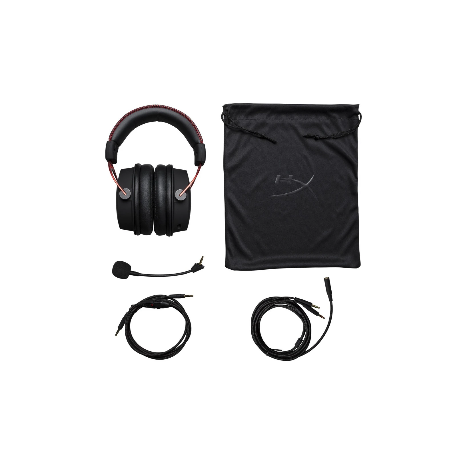 Гарнітура ігрова HyperX Cloud Alpha, mini-jack/dual 3,5мм, 1,2м/2м чорно-червоний - 5