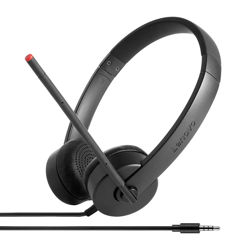 Гарнітура ПК стерео On-ear Lenovo Analog Headset, mini-jack, 1,2м, чорний