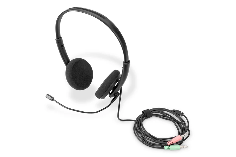 Гарнітура DIGITUS Stereo Headset, 2x3,5mm AUX, кабель 1,95м - 5