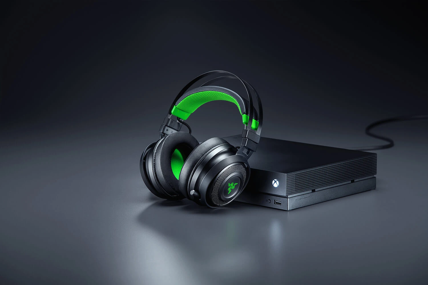 Гарнітура Razer Nari Ultimate for Xbox One, WL, чорно-зелений - 9