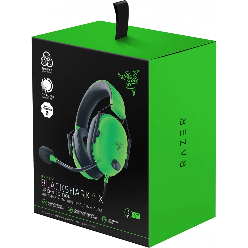 Гарнітура Razer Blackshark V2 X 3,5мм Green - 5