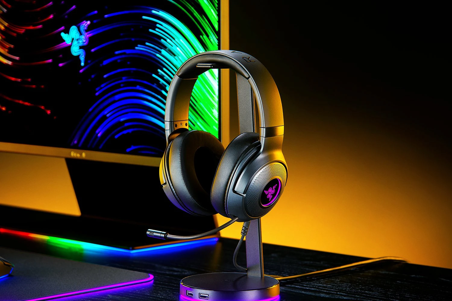 Гарнітура ігрова Razer Kraken V3 X, 7,1, USB-A, RGB, 1,8м, чорний - 7