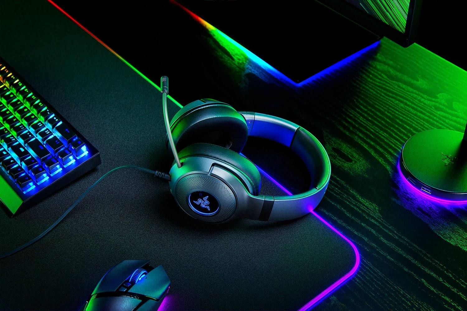 Гарнітура ігрова Razer Kraken V3 X, 7,1, USB-A, RGB, 1,8м, чорний - 6