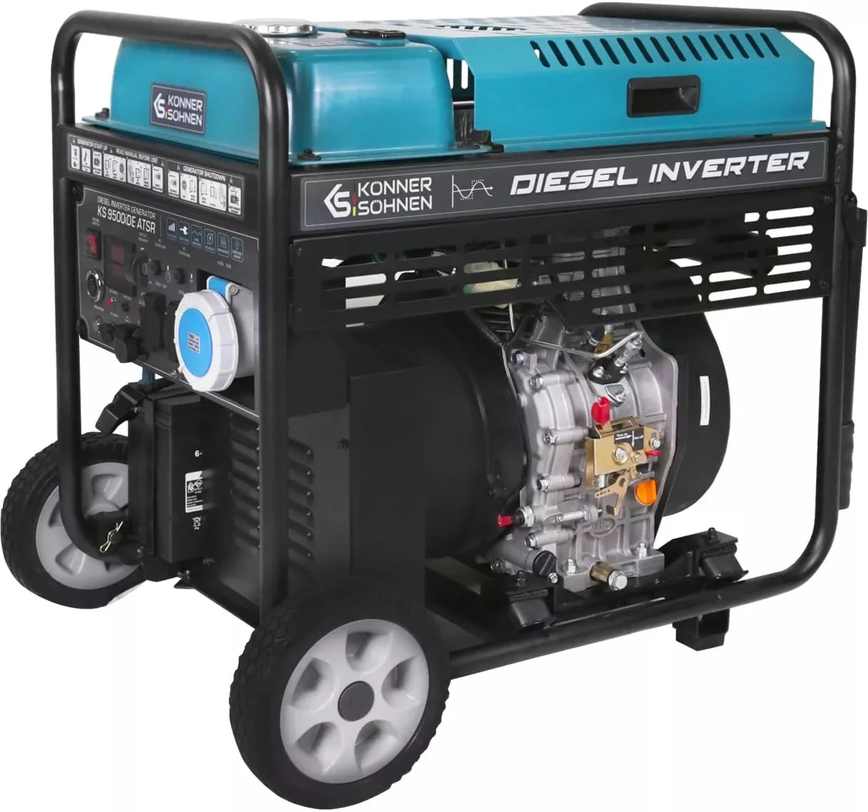 Генератор дизельний інверторний Konner&Sohnen  KS 9500IDE ATSR, 230В, 9.5кВт, АВР(ATS), електростарт