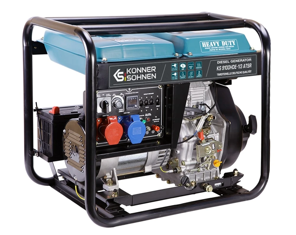 Генератор дизельний Konner&Sohnen  KS 9100HDE-1/3 ATSR (EURO V), 230/400В, 6.5/6.0кВт, 7.5/7.0кВт, 1 - 2