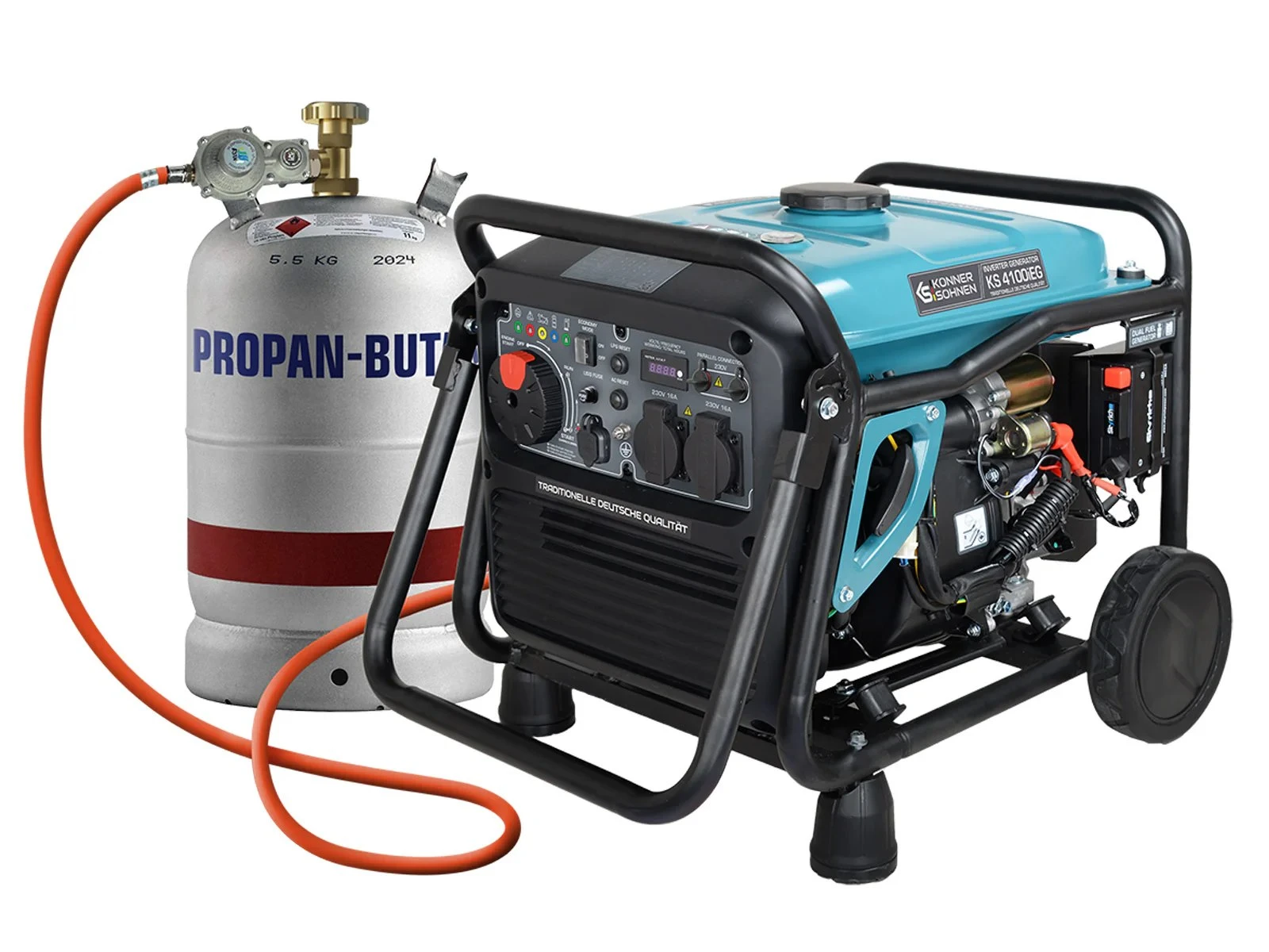 Генератор газобензиновий інверторний  Konner&Sohnen KS 4100iEG, 230В, 4.0кВт, електростартер, 38кг - 2