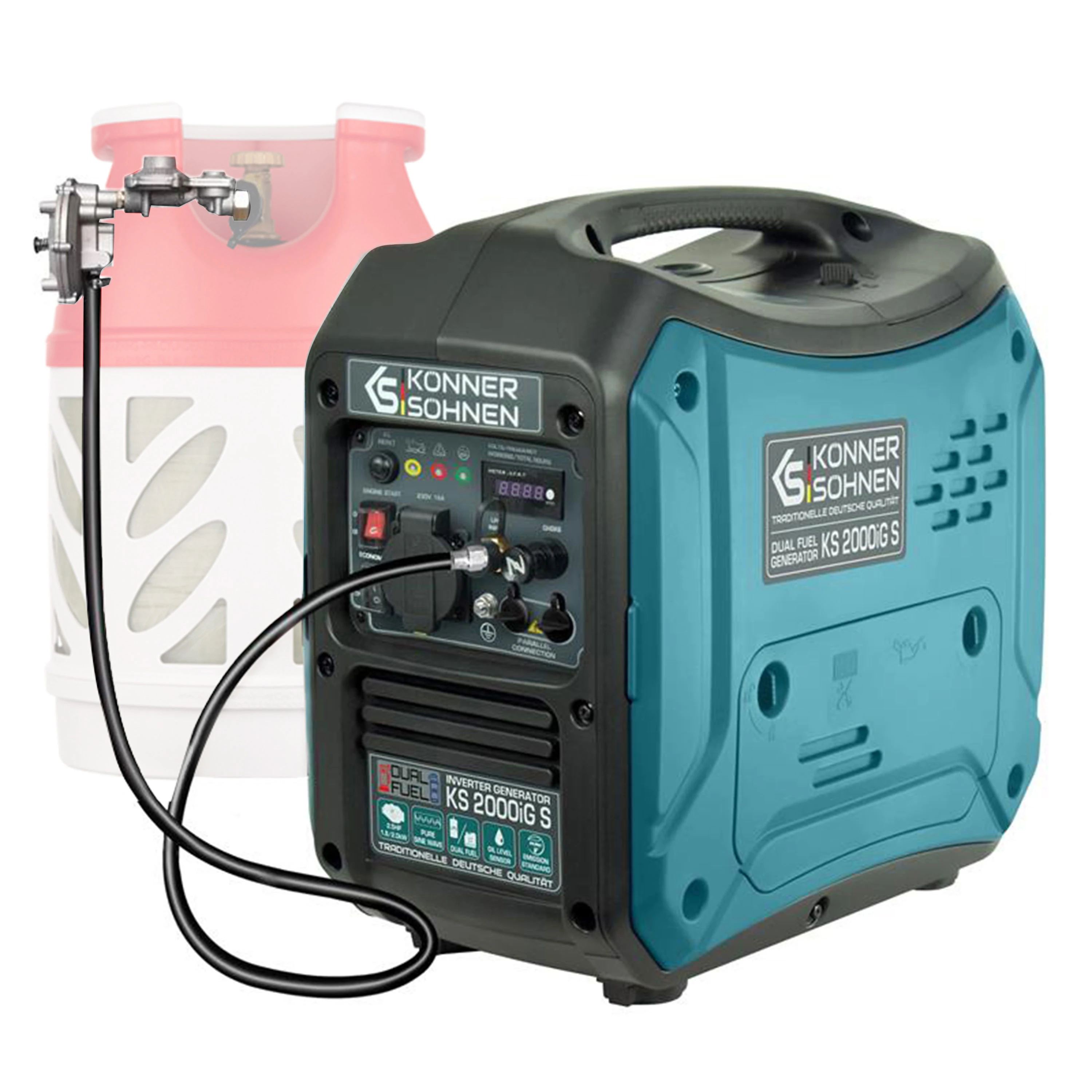Генератор газобензиновий інверторний Konner&Sohnen KS 2000iG S, 230В, 2.0кВт, ручний запуск, 19кг
