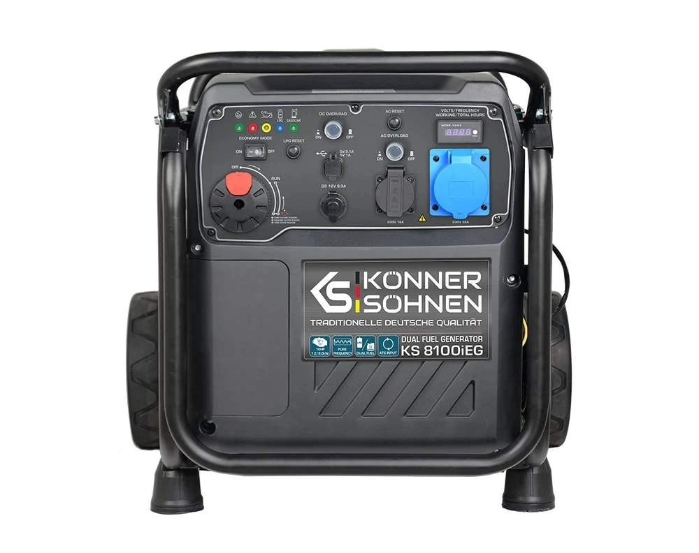 Генератор газобензиновий інверторний Konner&Sohnen KS8100IEG, 230В, 8.5кВт, електростартер, 68кг. - 5
