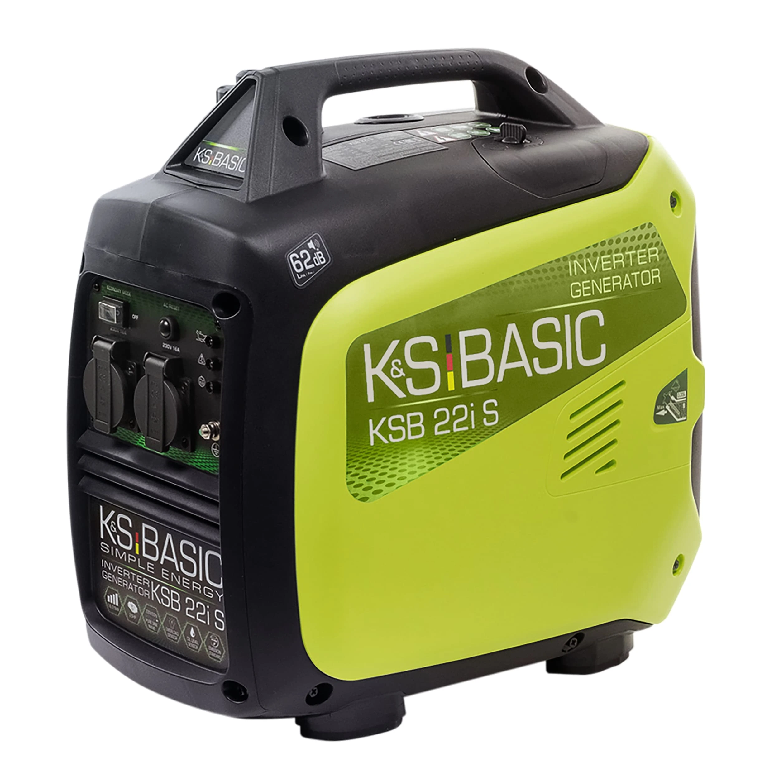 Генератор бензиновий інверторний Konner&Sohnen KSB 22i S, 230В, 2.0кВт, ручний запуск, 15.6кг