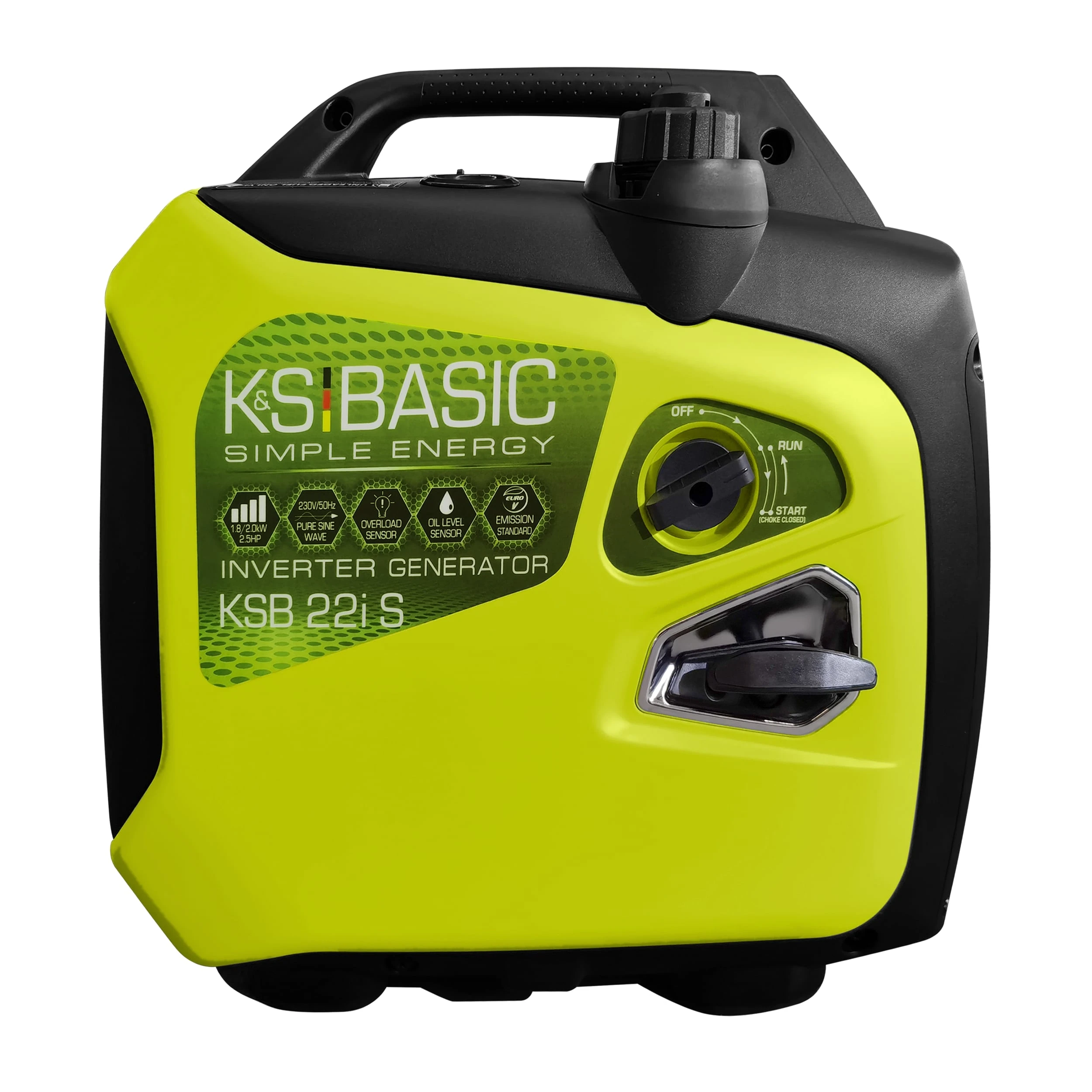 Генератор бензиновий інверторний Konner&Sohnen KSB 22i S, 230В, 2.0кВт, ручний запуск, 15.6кг - 5