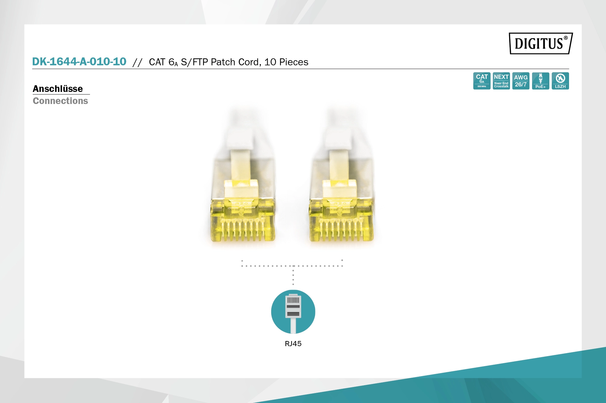 Патч-корд DIGITUS CAT 6a S-FTP, 1м, AWG 26/7, Cu, LSZH, червоний - 5