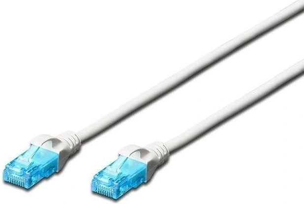 Патч-корд DIGITUS CAT 5e UTP, 10м, AWG 26/7, CCA, PVC, сірий