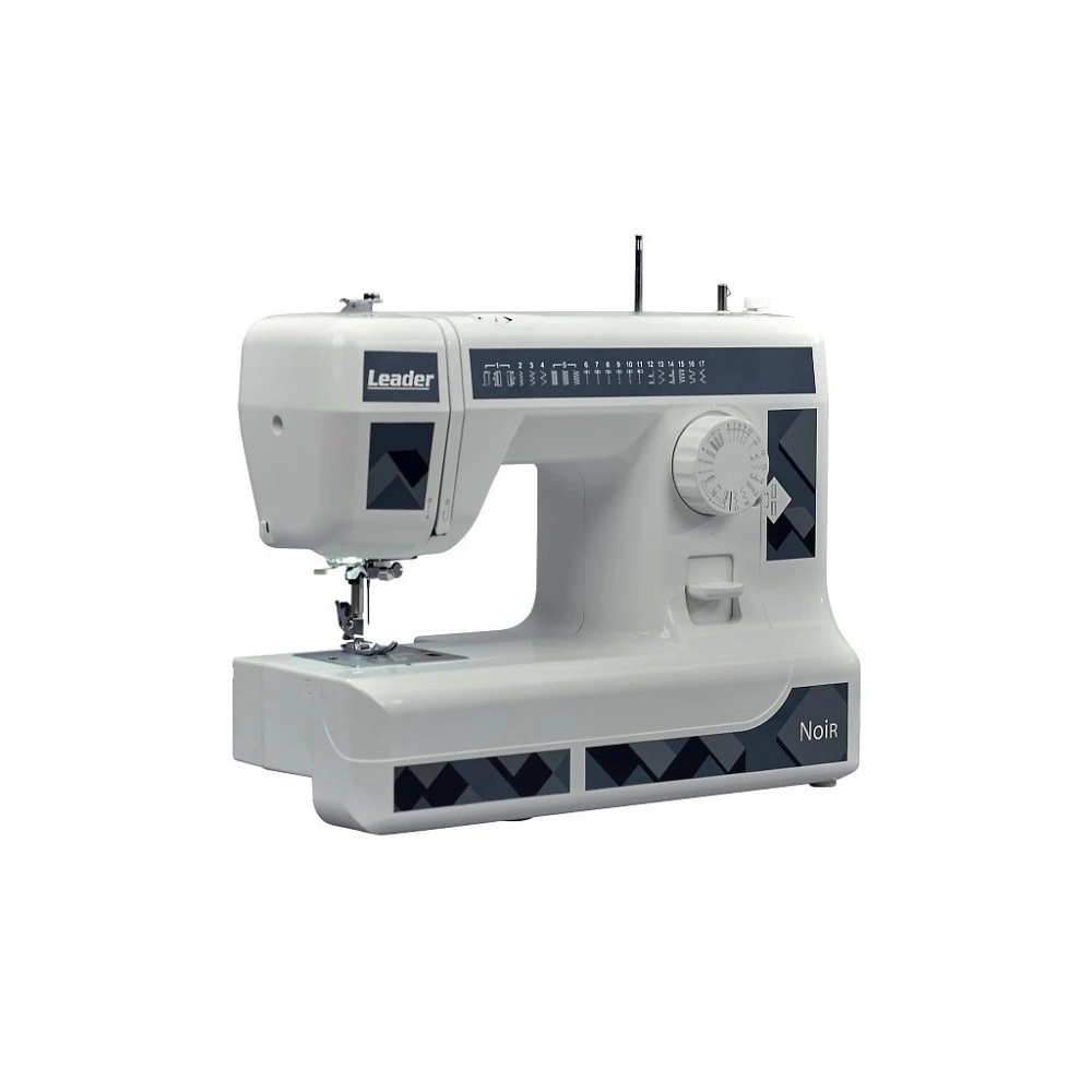 Швейна машина LEADER NOIR, електромеханічна, 70Вт, 17 швейних операцій, петля напівавтомат, білий+сі - 2