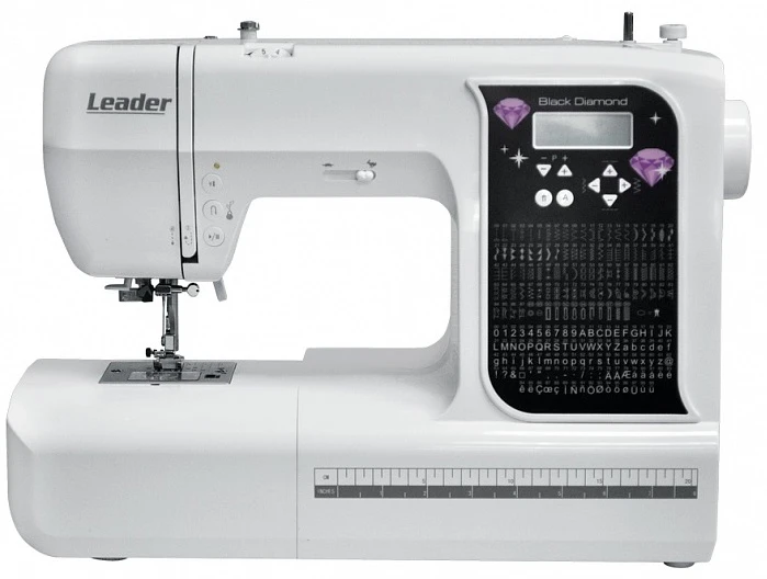 Швейна машина LEADER Black Diamond, комп'ютеризована, 45Вт, 200 швейних операцій, петля автомат, біл