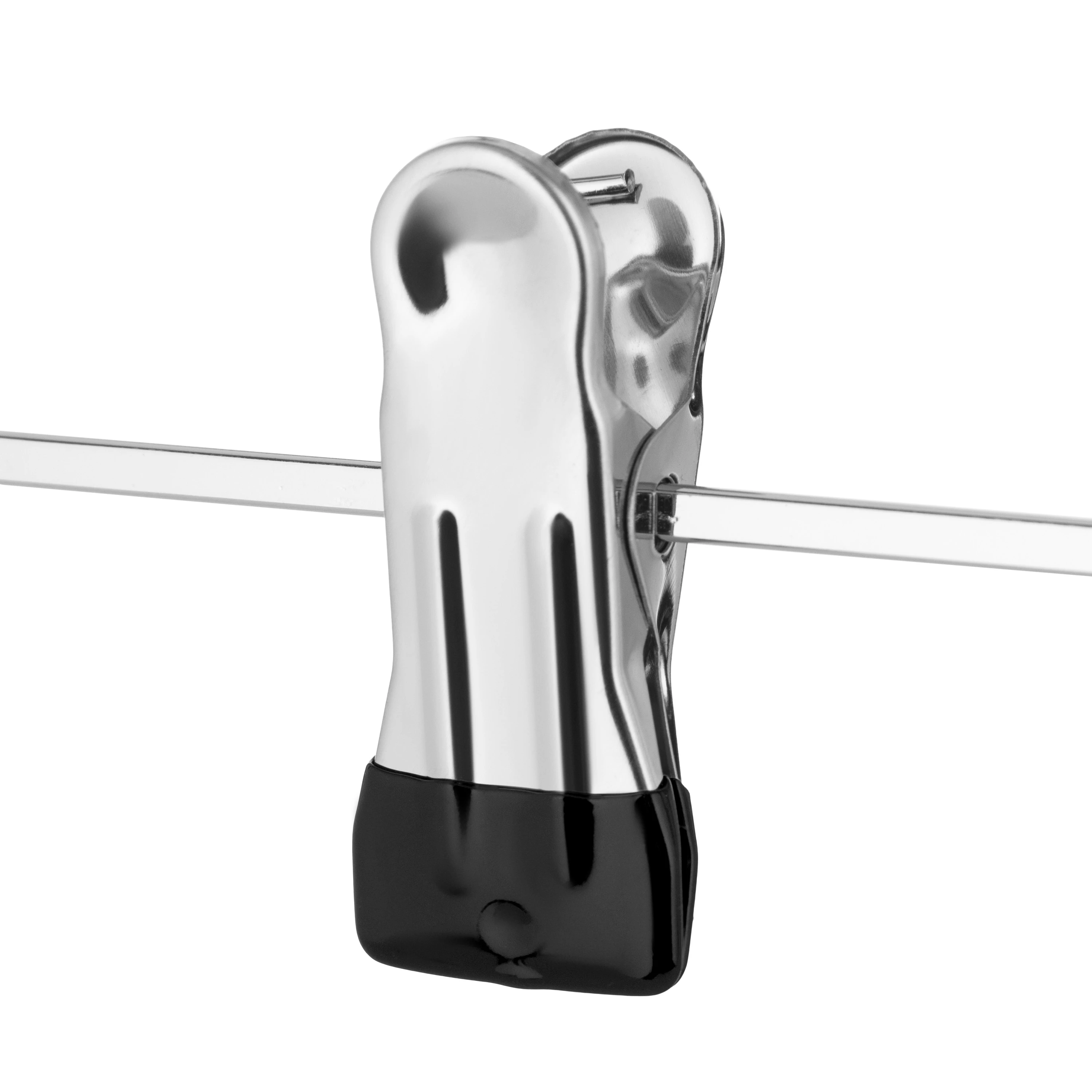 Набір вішаків з прищіпками для штанів Ardesto 30cm, 5шт, метал, ПВХ, чорний - 4