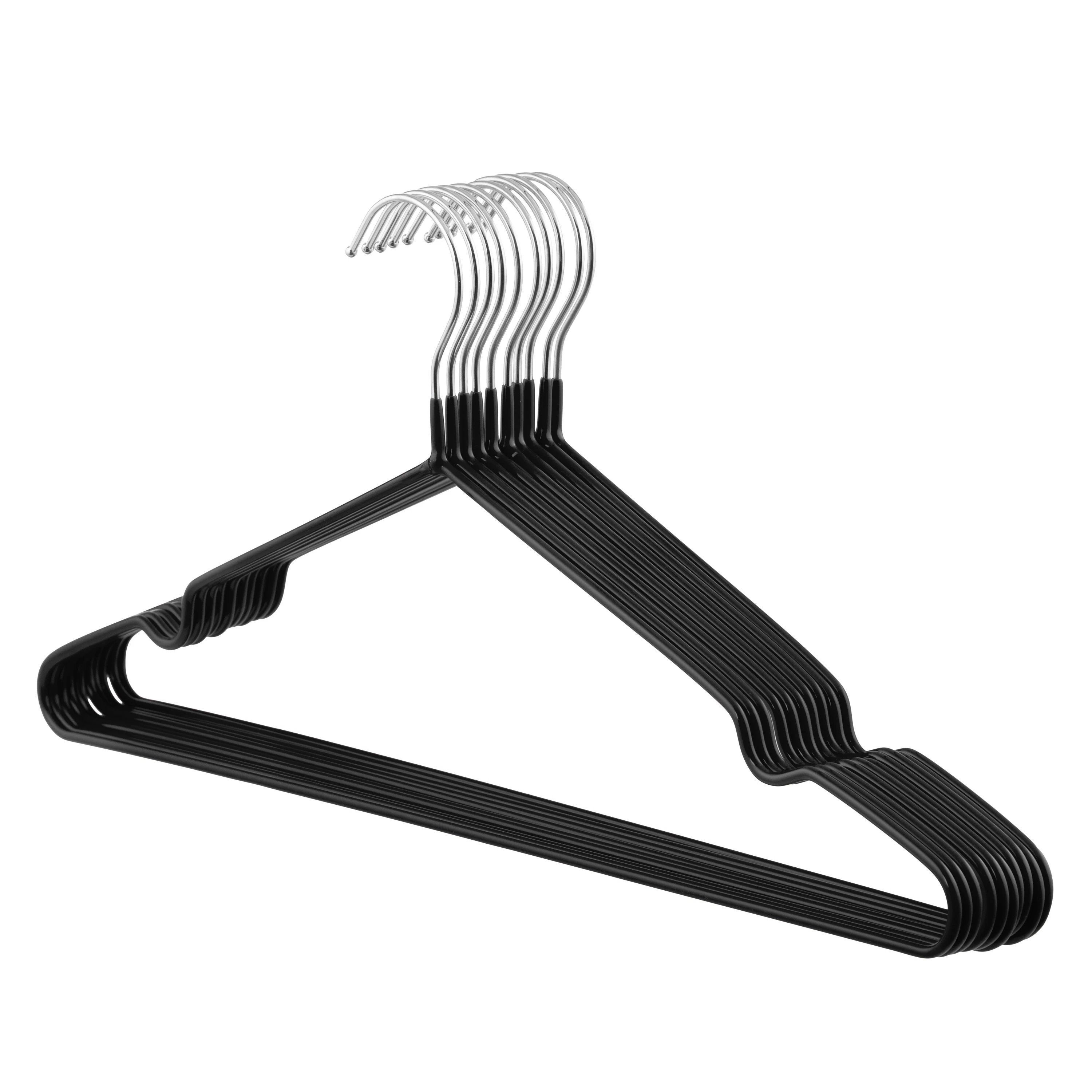 Набір вішаків Ardesto 40.5см, 10шт, метал, ПВХ, чорний