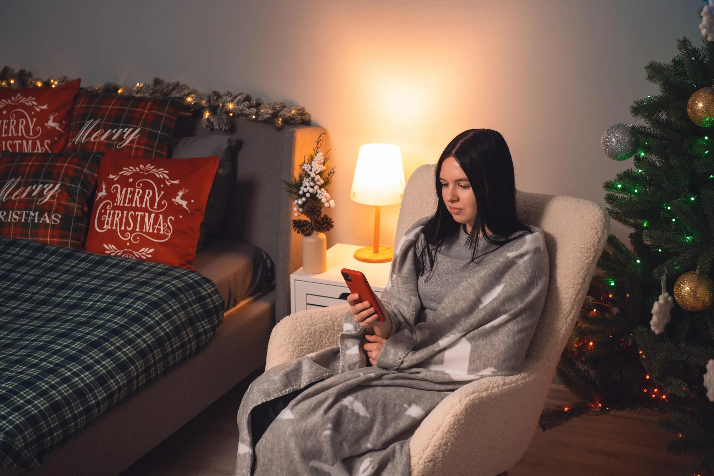 Плед Ardesto Christmas Fleece 130x160см, 100% поліестер, олені - 2