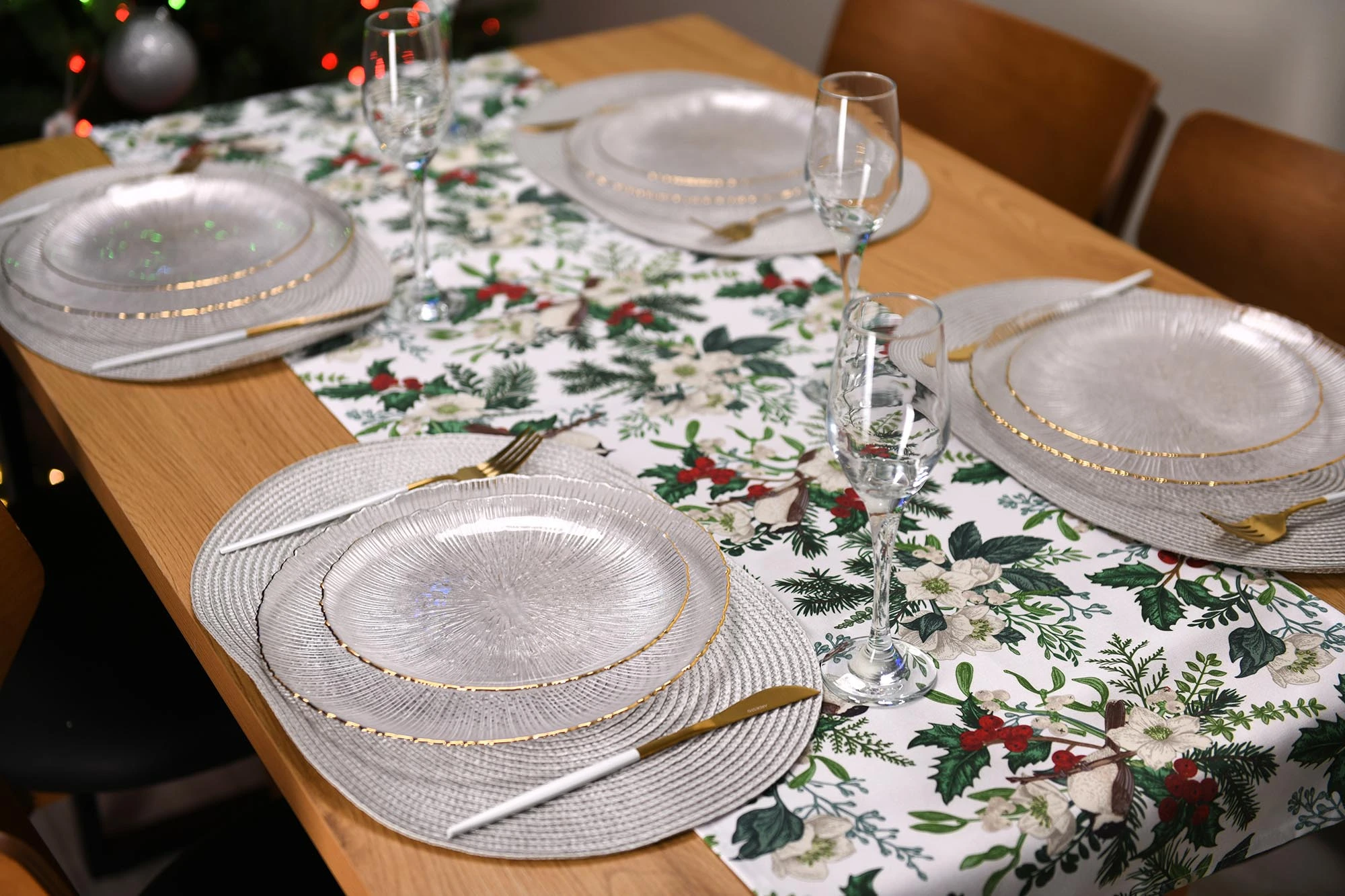 Ранер Ardesto Christmas Happy Holidays, 40х140см, 90% поліестер, 10% бавовна, зелений гостролист - 2