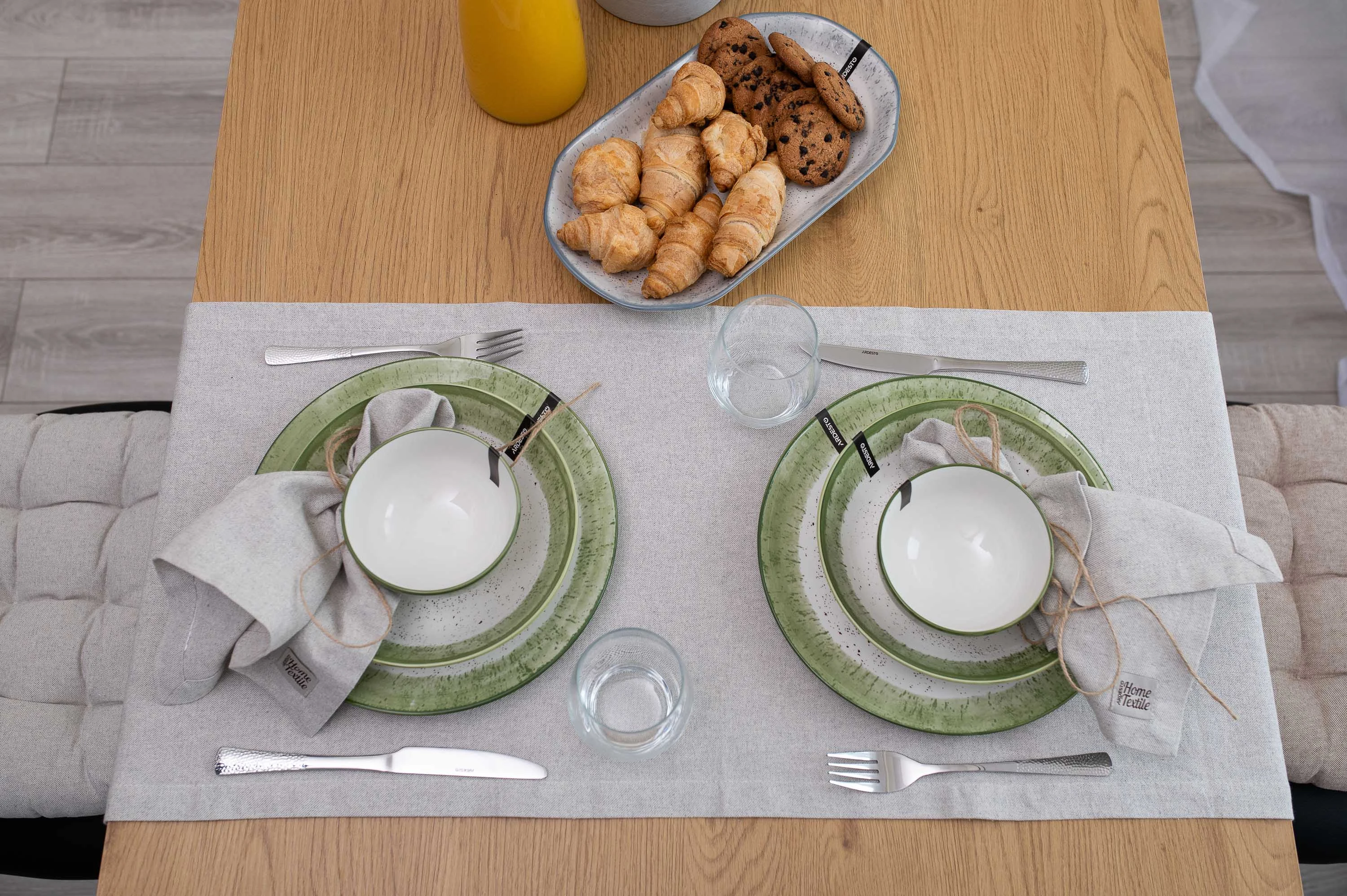 Ранер Ardesto Oliver, 40х140см, 100% бавовна, сірий світлий - 2