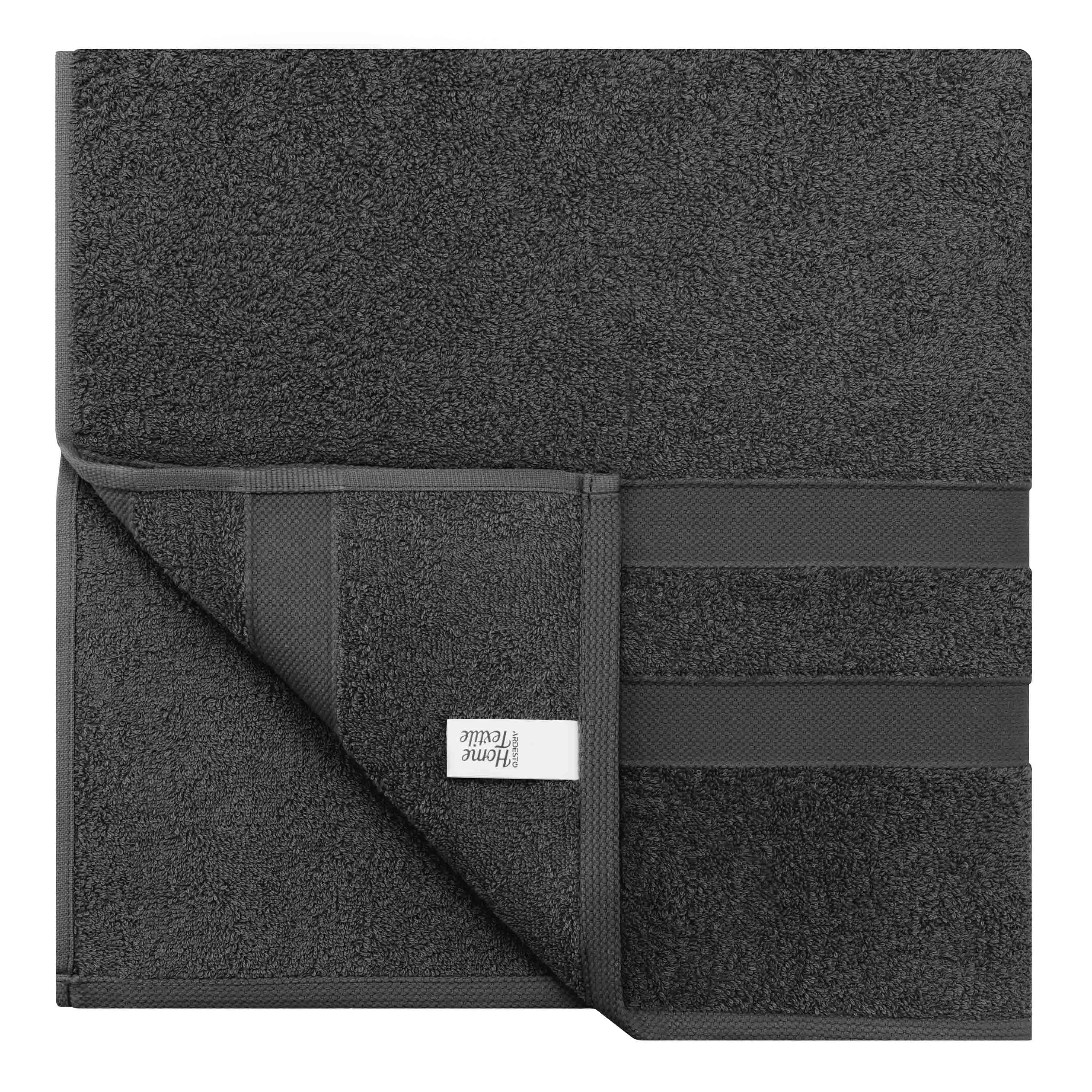 Рушник махровий Ardesto Splendid 70х140см, 100% бавовна, сірий темний - 2