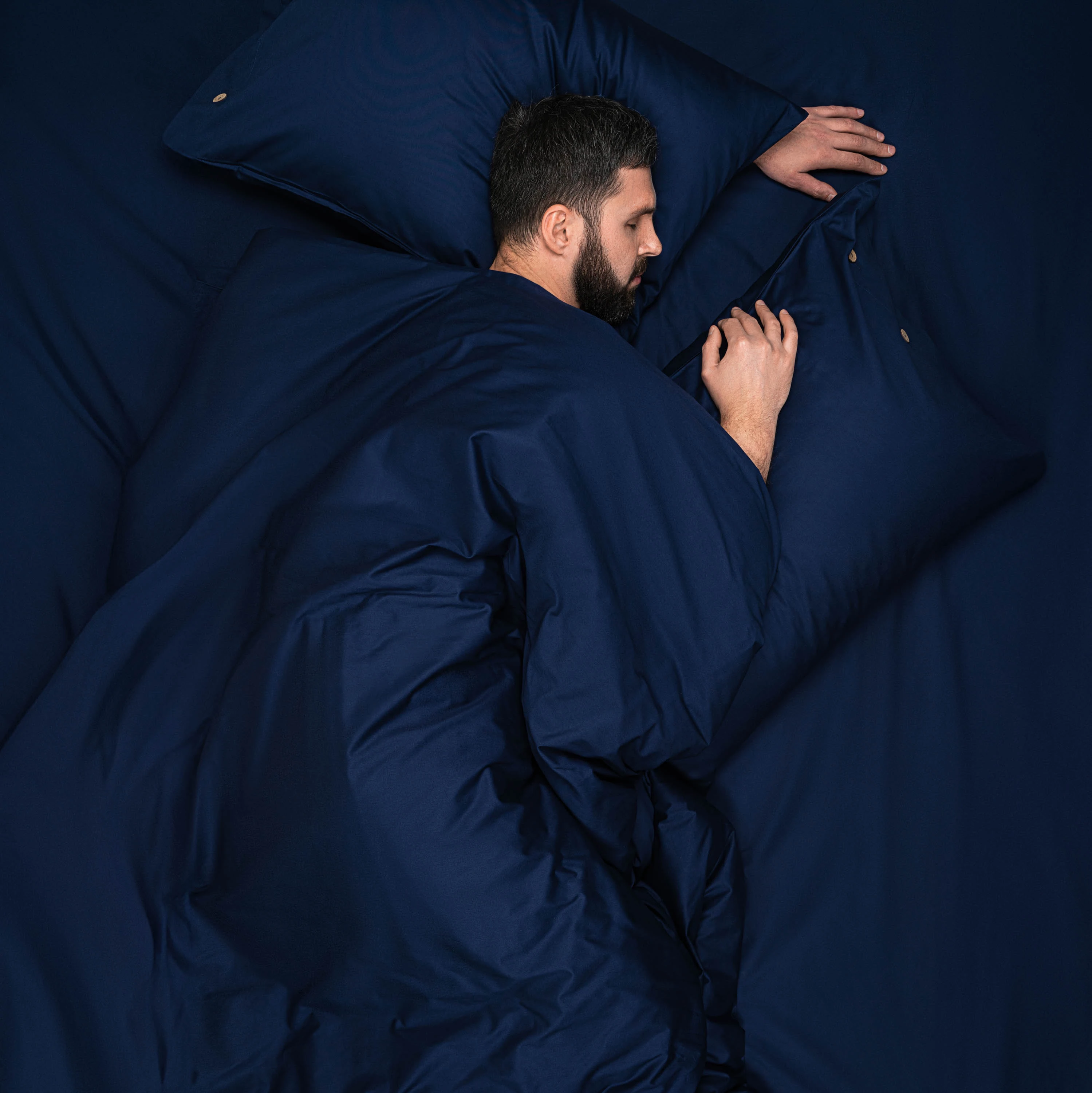 Простирадло Ardesto Mix&Match, 240x260см, 100% бавовна, сатин, синій - 2