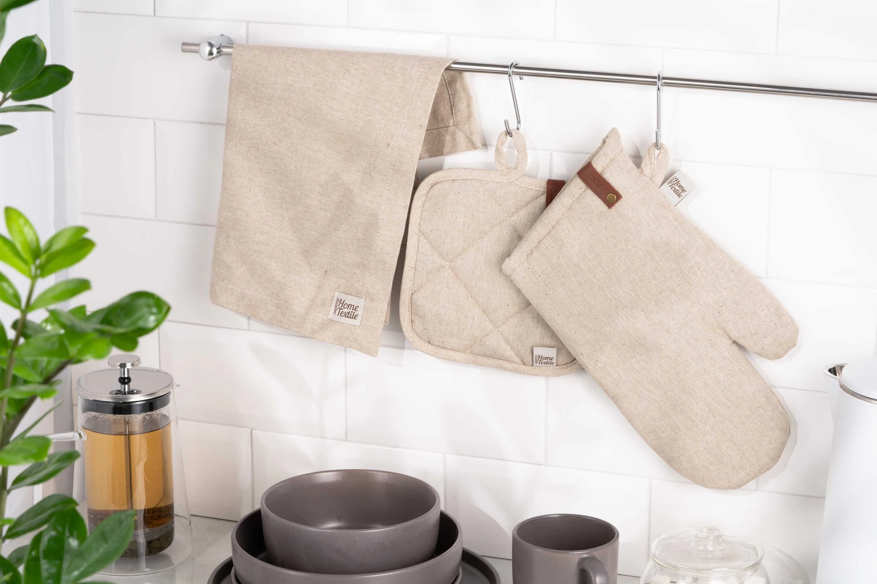 Серветка Ardesto Oliver, 40х40см, 100% бавовна, бежевий - 2