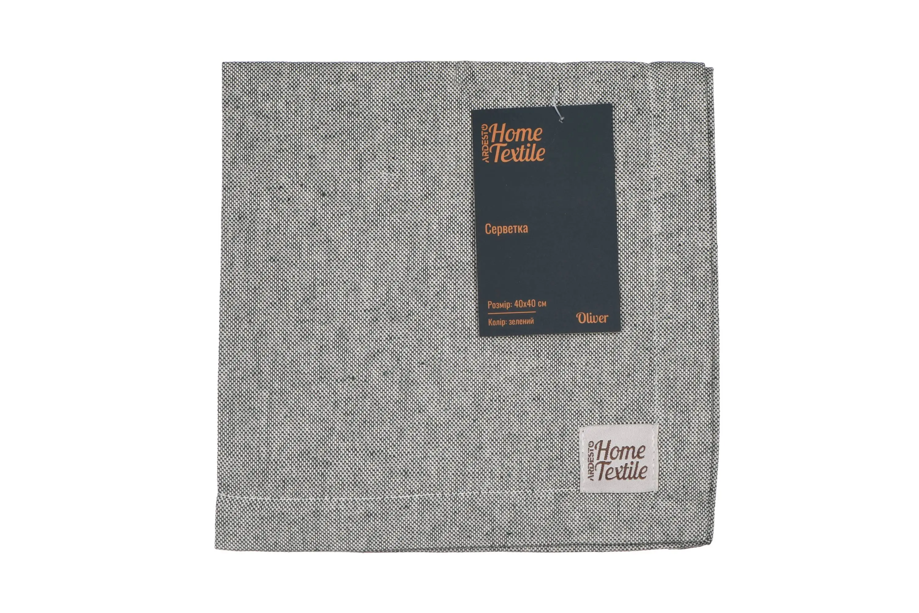 Серветка Ardesto Oliver, 40х40см, 100% бавовна, зелений