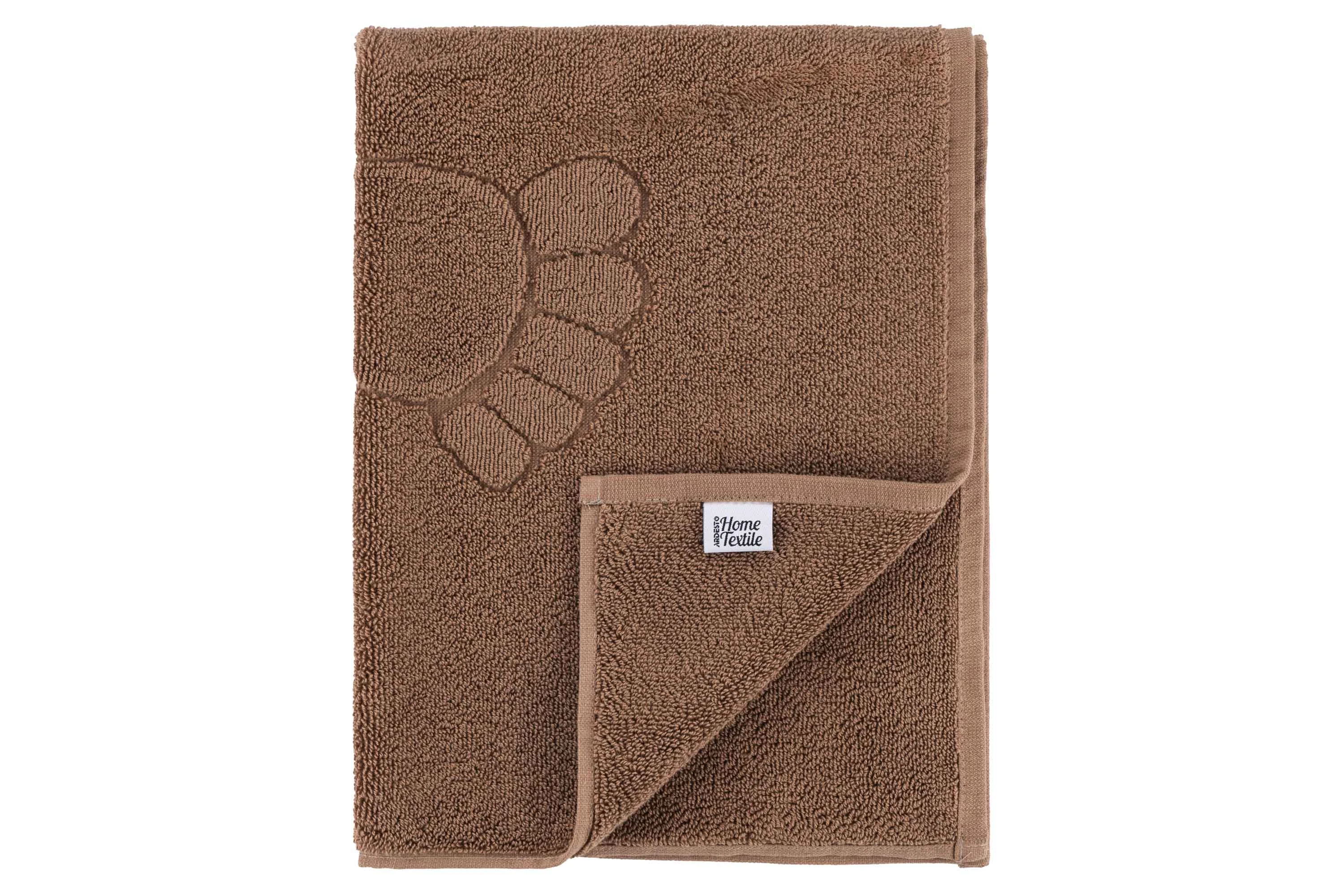 Килимок для ніг махровий Ardesto Benefit, 50х70см, 100% бавовна, коричневий - 2