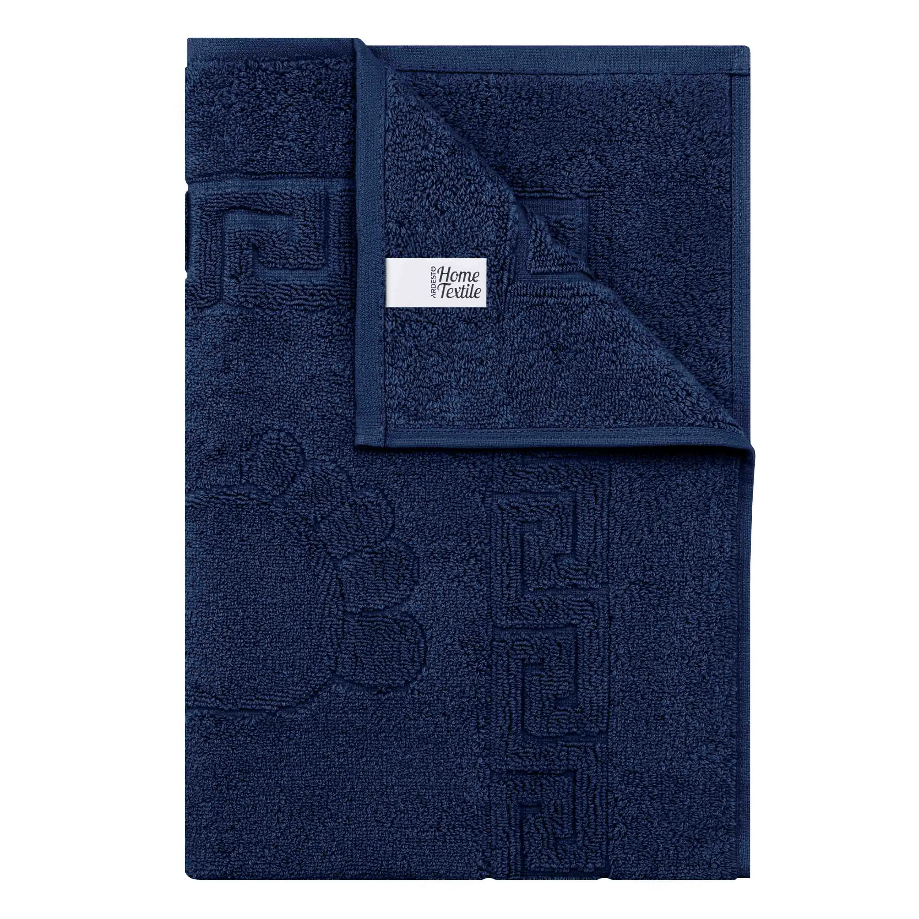Килимок для ніг махровий Ardesto Home 50х70см, 100% бавовна, синій темний - 2