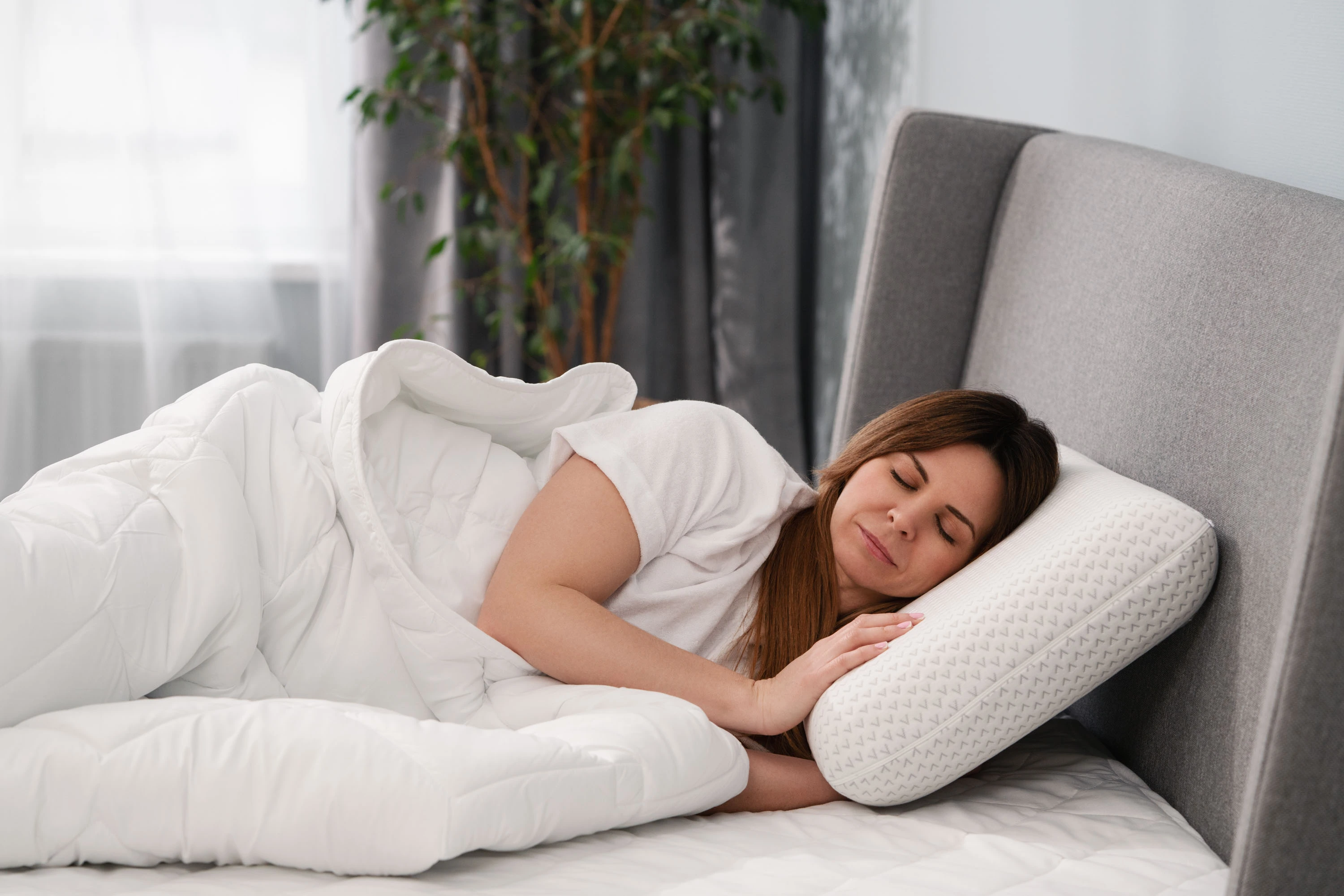 Подушка ортопедична Ardesto Sleepwell, 60х40х12см, класична прямокутна, піна меморі, білий - 2